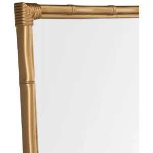 Palm Grove Gold Bamboo-inspired Wall Mirror