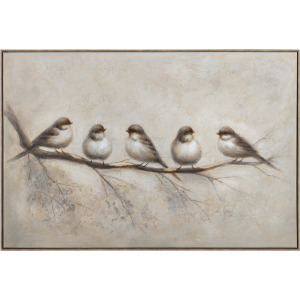 Feathered Friends Framed Canvas Wall Art
