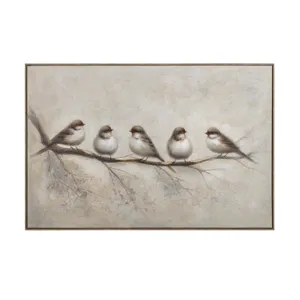 Feathered Friends Framed Canvas Wall Art