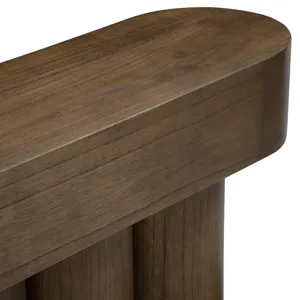 W Brown Wooden Accent Console Sofa Table