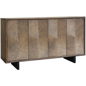 63 In. Brown 4 Door Media Credenza/sideboard
