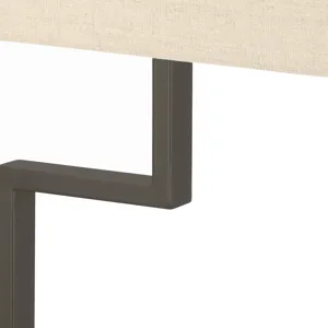 Metal Table Lamp With Oat Linen Shade