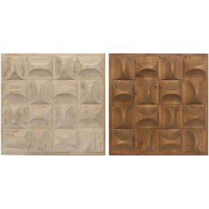 Lagos 2-piece Geometric Dimensional Wood Wall Art Set