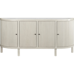 W Cream Wooden Four Door Credenza Sideboard