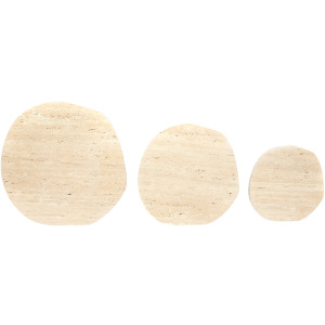 Lisbon 3-piece Asymmetrical Natural Stone Wall Art Set