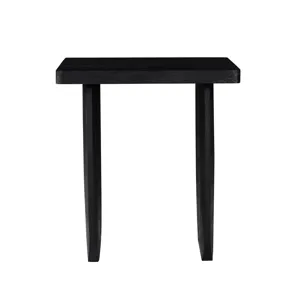 Square Solid Wood Black Wood Grain Accent/end Table
