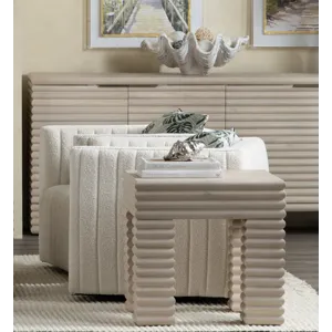 Square Reeded Accent/end Table