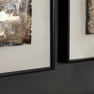Metallic Textures 2-piece Mixed Media Wall Art Set