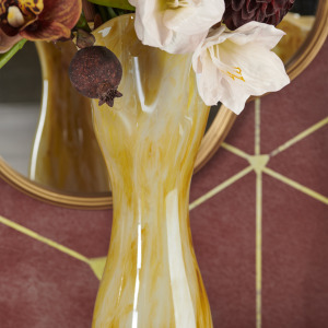 Elijah Large Yellow Glass Vase