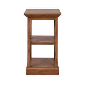 Square Brown Solid Wood Accent/end Table
