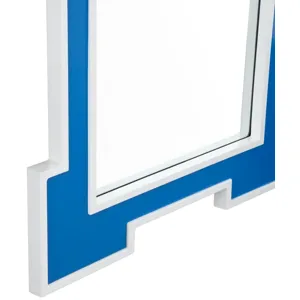 Retro 2 Geometric Blue Accent Wall Mirror