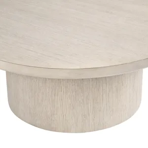 Cream Wooden Round Cocktail Coffee Table