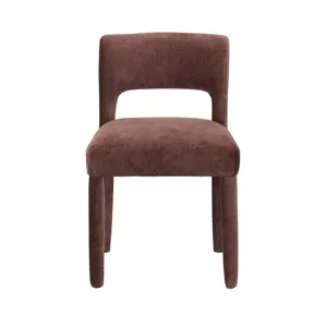 Set Of 2 Red Upholstered Dining Side Chairs