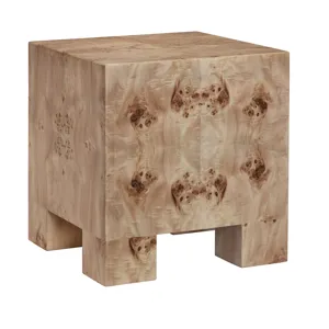 Mappa Burl Square Accent/end Table