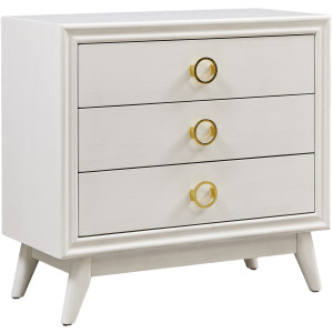 3-drawer Smooth Painted White Wood Accent Chest