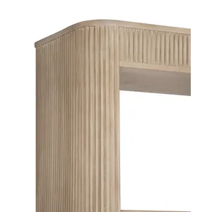 Brown Wooden Four Shelf Etagere Bookcase