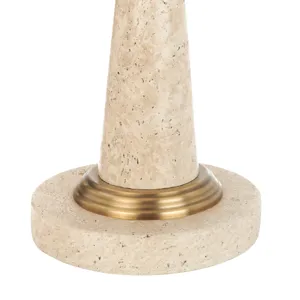 Resin Table Lamp With Oat Linen Shade