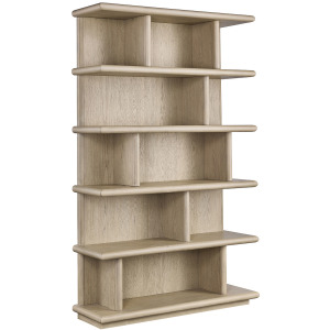 84.5 In. Cream Wooden Five Shelf Etagere/bookcase