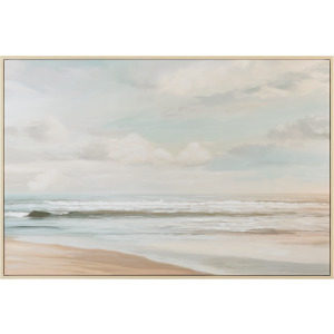 Delray Coastal Beach Canvas Framed Wall Art