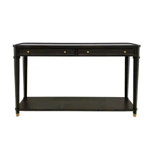 2-drawer Rich Brown Hardwood Console/sofa Table