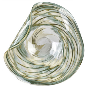 Garrison Large Swirled Green Glass Decorative Plate