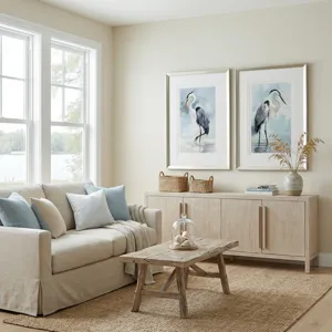 Wading In Light 2-piece Coastal Birds Framed Wall Art Set