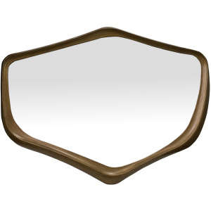 Artisan Organic Modern Walnut-shaped Wall Mirror
