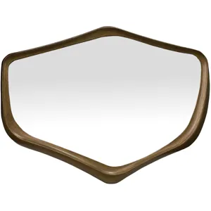 Artisan Organic Modern Walnut-shaped Wall Mirror