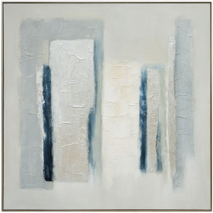 Attica Textured Abstract Framed Canvas Wall Art