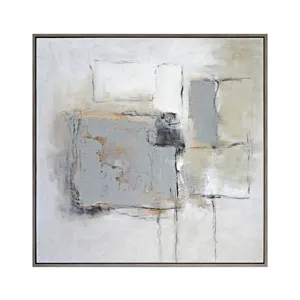 Fading Boundaries Modern Abstract Framed Canvas Wall Art