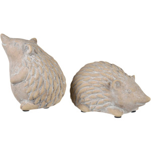 Hedgehog Ceramic Statue Set Of 2