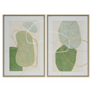 Walden 2-piece Abstract Framed Canvas Wall Art Set