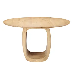 Solid Wood Tan Dining Table - (2 Cartons)