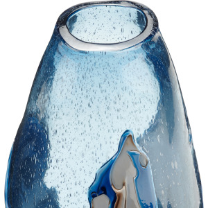 Bridger Small Blue Art Glass Vase