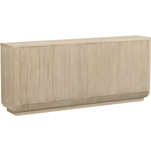 W Brown Wooden Four-door Credenza Sideboard