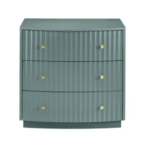 3-drawer Teal Accent Chest