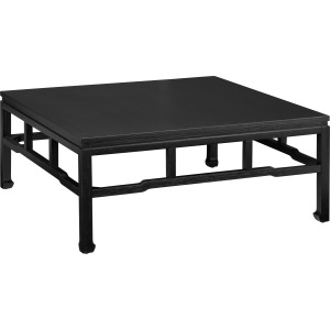 Black Wooden Square Cocktail Coffee Table