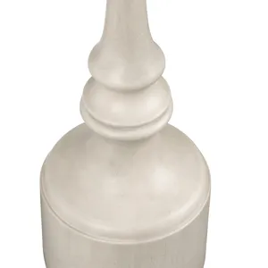 Round Cream Wooden Accent End Table