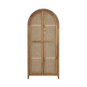 2-door Brown Tall Cabinet