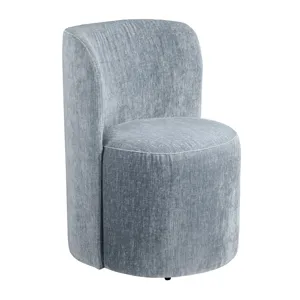 Set Of 2 Blue Upholstered Dining Chairs