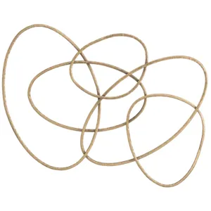 Interwoven 2 Gold Abstract Metal Wall Art Sculpture