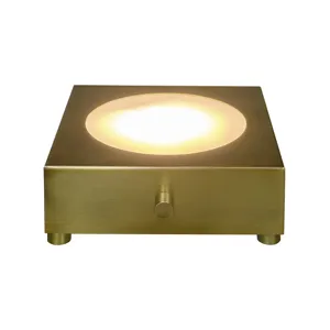 Metal Led Uplight In Gold Brushed Finish