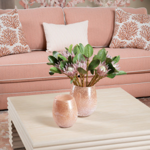 Juliana Small Modern Pink Glass Vase