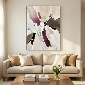 Wine & Willow Abstract Hand-painted Framed Canvas Wall Art
