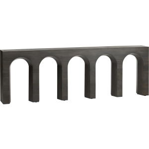 W Gray Solid Wood Accent Console Sofa Table