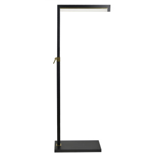 Ronin  Matte Black Modern Steel Floor Lamp With Integrated Led