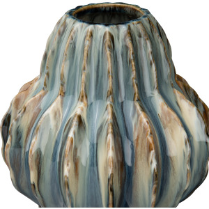 Idris Small Textured Blue Ceramic Vase