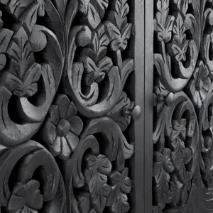 2-door Black Tall Accent Cabinet