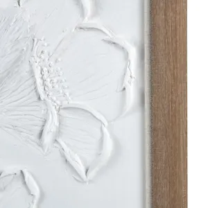 Sculpted Botanicals 2-piece Textured Floral Mixed Media Wall Art Set
