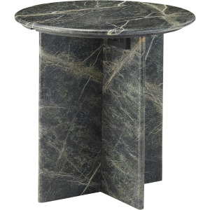Dark Green Marble Accent End Table